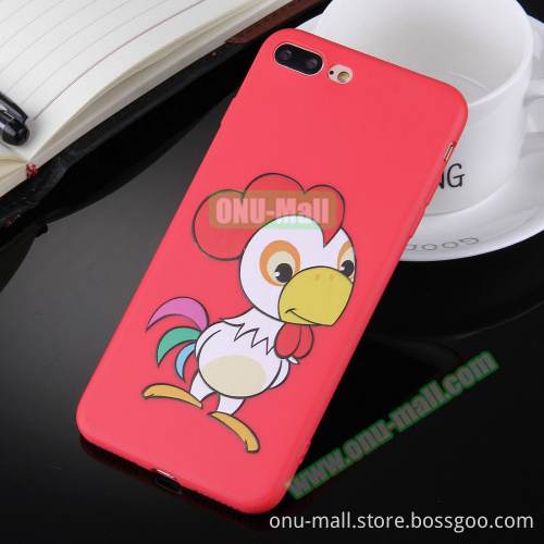 Embossed Soft TPU Back Case for iPhone 7 Plus
